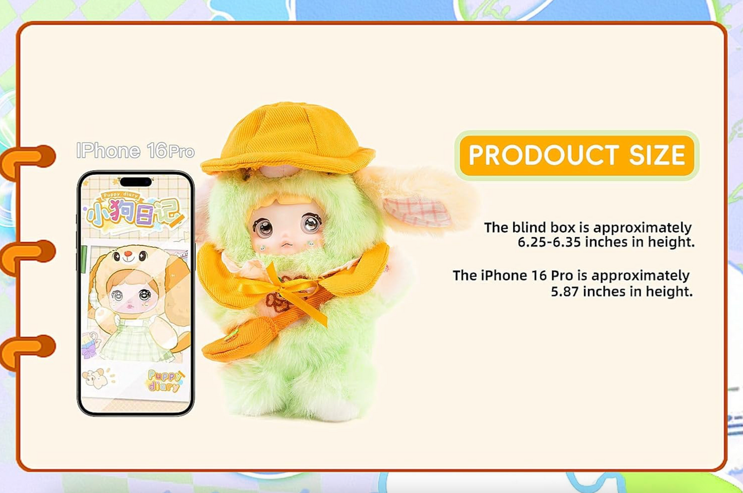 TopToy Nommi Puppy Diary Series Plush Keychain Blind Box