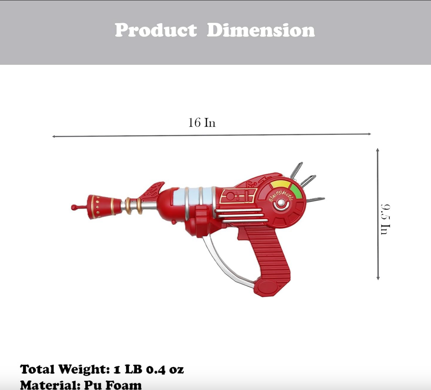 16'' Foam Ray Gun Sci-Fi Blaster Prop C.O.D Zombies Inspired Replica Gun
