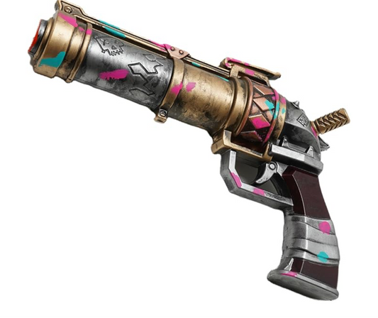 11" Anime-Style Crazy Punk Shotgun Foam Prop Pink Blue Replica Gun