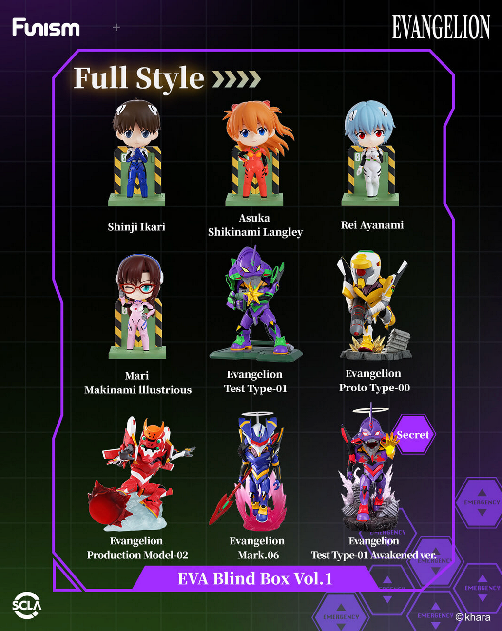 [In Stock]FUNISM EVANGELION Series Figures Vol.1 Blind Box