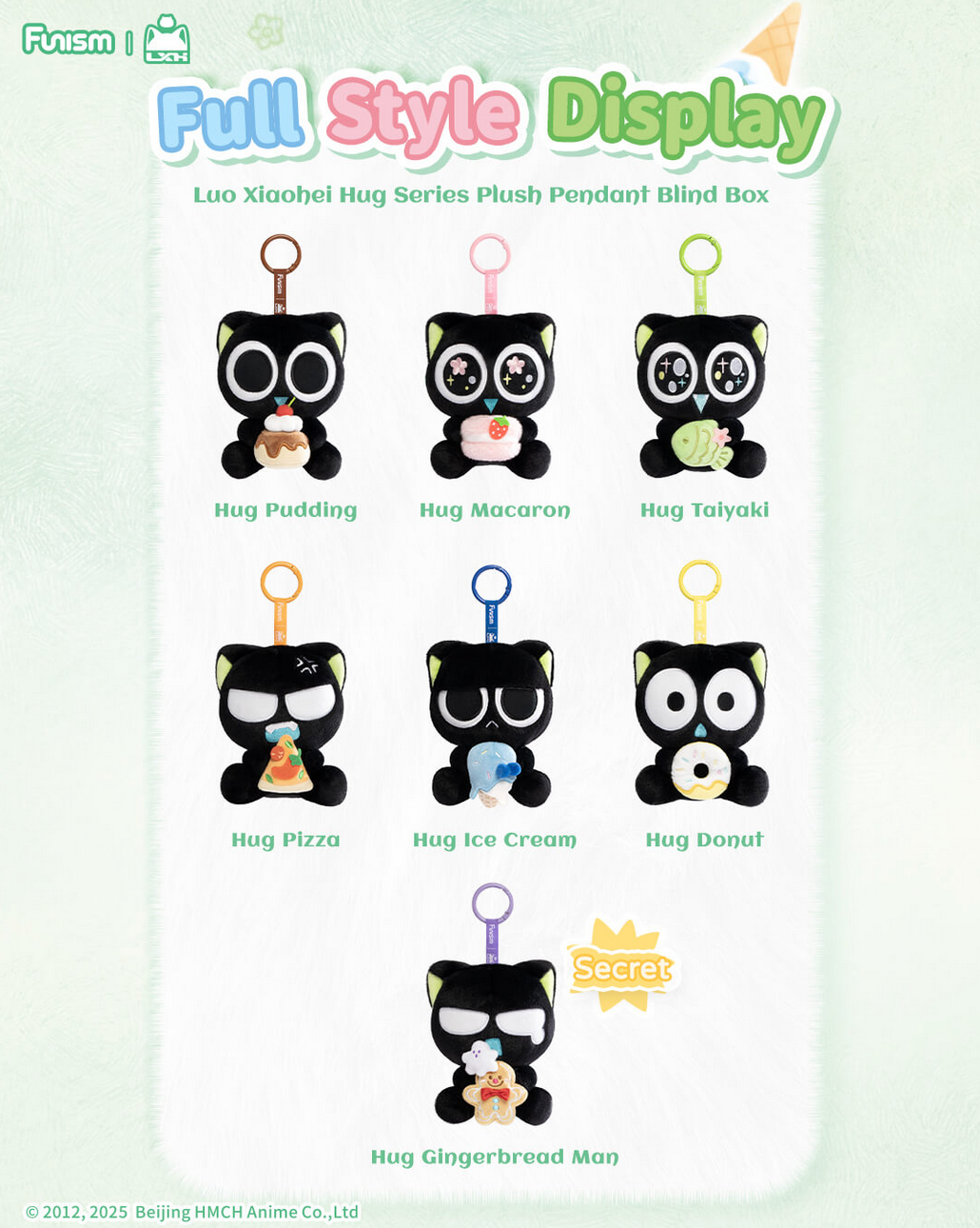 [In Stock]FUNISM Luo Xiaohei Hug Series Plush Pendant Blind Box