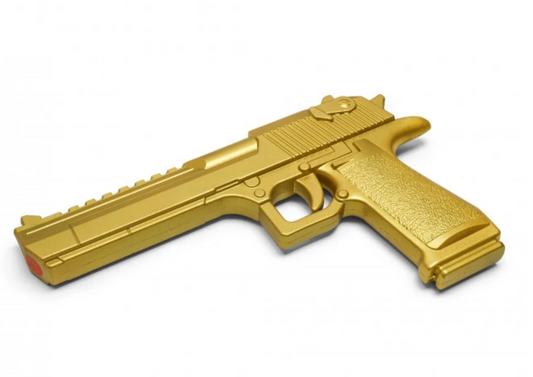 12.75" Dead Pool Gold Desert Eagle Foam Prop Gun