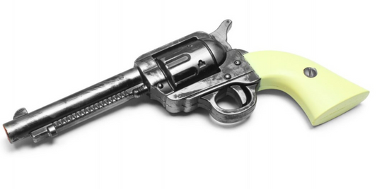 12" Peacemaker Revolver White Foam Gun Props