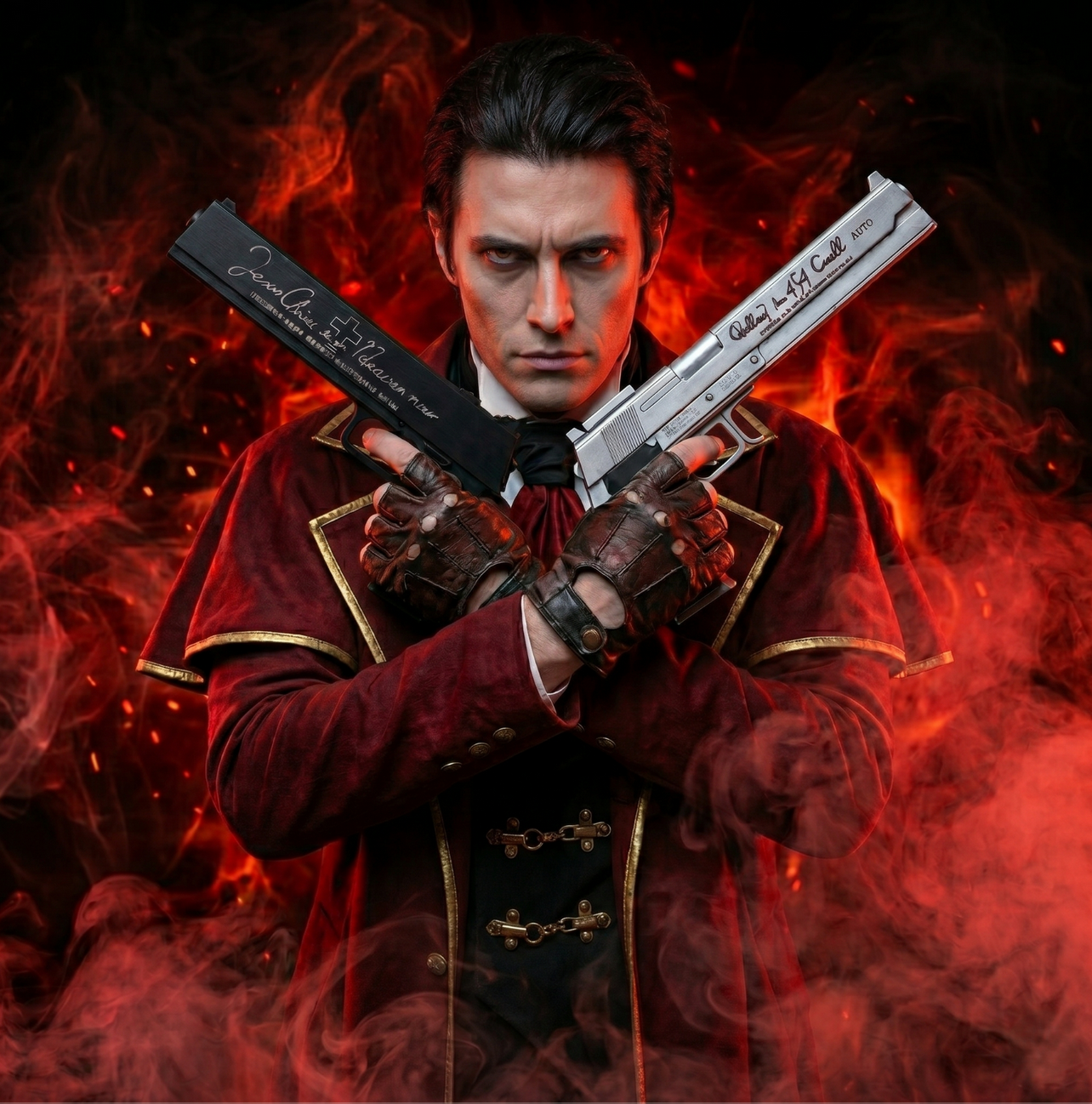 Hellsing Alucard's "Jackal" Pistol Foam Gun Props
