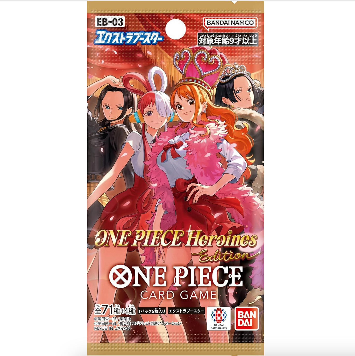One Piece Card Bandai OB-03 Heroines Edition Booster Pack (6 Cards) - JAP