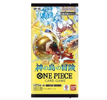 One Piece Card Bandai OP-15 Adventure on Kami's Island Booster Pack (6 Cars) - JAP