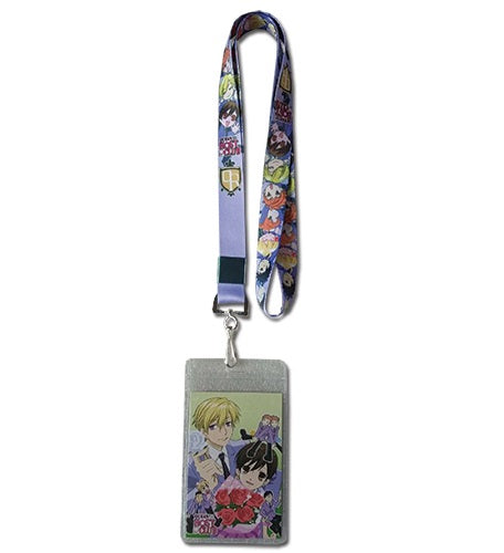 Lanyard Neck Strap Keychain ID Badge Holder - OURAN H.S. HOST CLUB - PURPLE