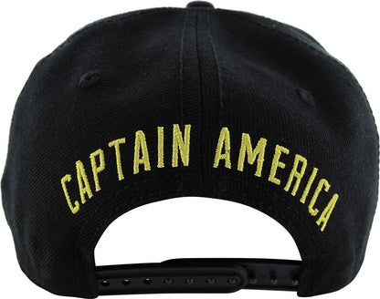 Captain America Striped Brim Snapback Hat Apparel Baseball Cap