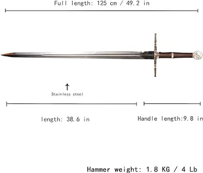 The Witcher Silver Sword Monster Slayer Steel Replica Scabbard Geralt of Rivia