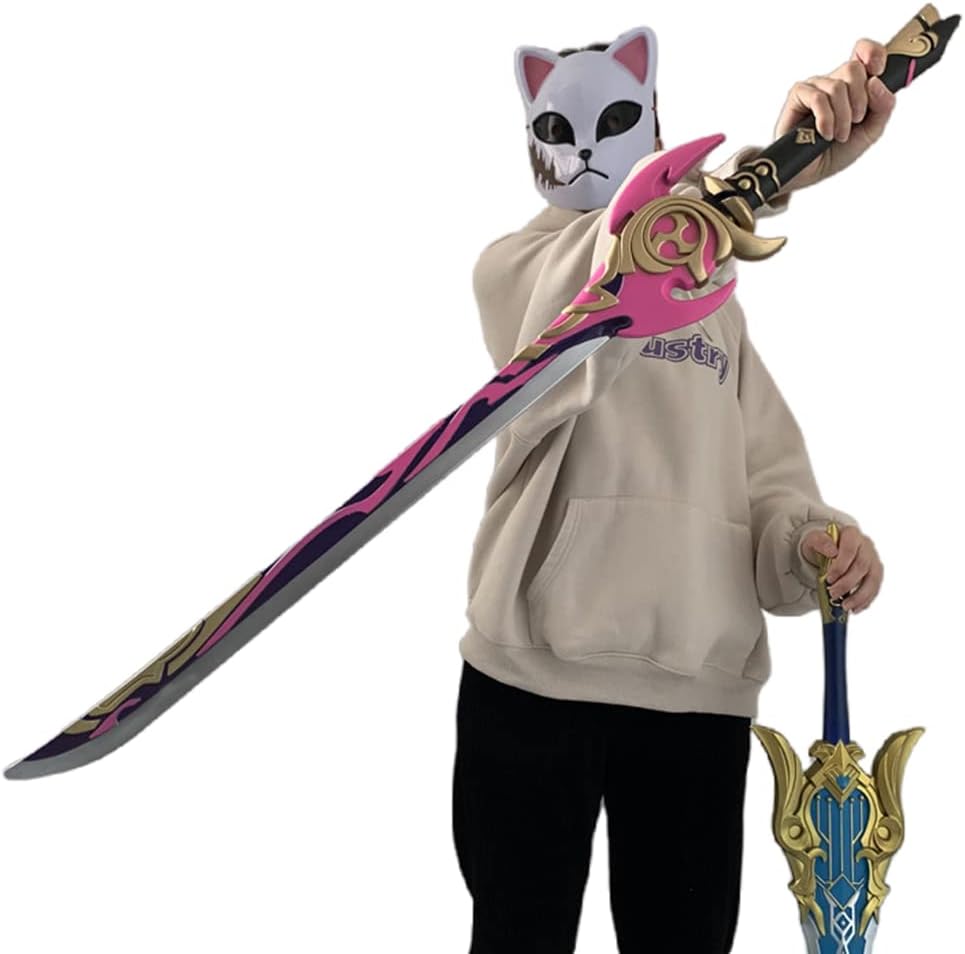 Halloween Prop Fantasy Genshin Impact Mistsplitter Reforged Cosplay Foam Swords, Scepter Blade Costume Birthday Gifts