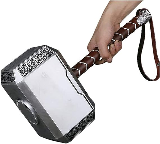 Thor - Prop Cosplay Hammer Mjolnir, PU Foam Axe Thoss Hammer Costume Weapon Birthdays Gifts