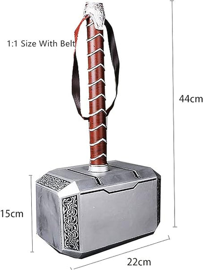 Jane Foster Female Thor - Prop Cosplay Thunder Hammer Mjolnir Crack, PU Foam Axe Thoss Hammer Costume Weapon Birthdays Gifts