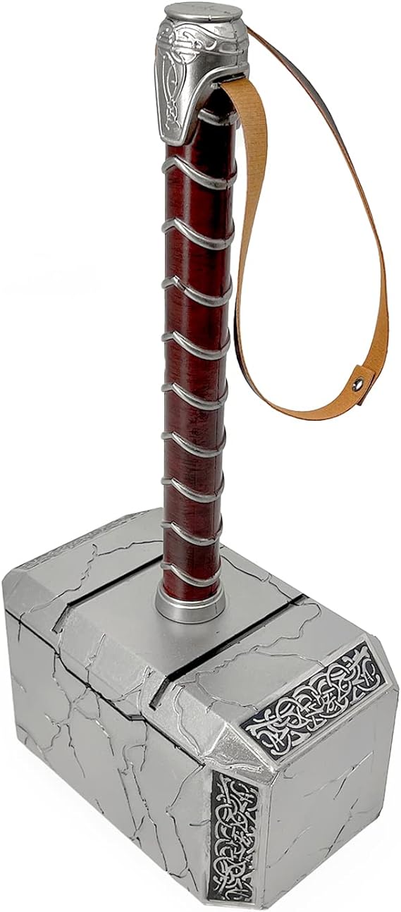 Jane Foster Female Thor - Prop Cosplay Thunder Hammer Mjolnir Crack, PU Foam Axe Thoss Hammer Costume Weapon Birthdays Gifts