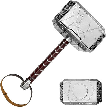 Jane Foster Female Thor - Prop Cosplay Thunder Hammer Mjolnir Crack, PU Foam Axe Thoss Hammer Costume Weapon Birthdays Gifts