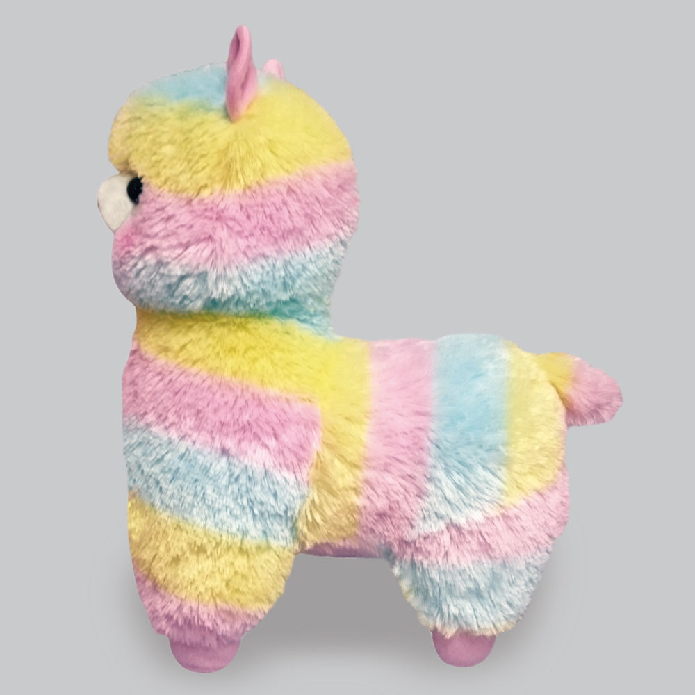 Amuse 16" Rainbow Alpaca Hugging Plush Pad Llama Stuffed Animal Doll Pillow Authentic Licensed Adorable Birthday Gift - Large