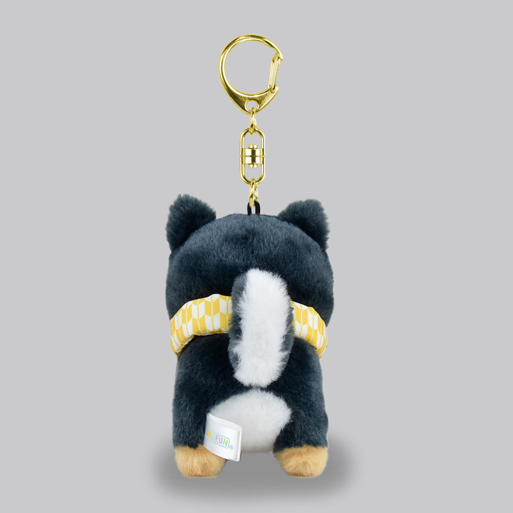 Amuse Dog Keychain Plush Mameshiba Sankyoudai Adorable Puppy KeyRings Plushie Backpack Hanger Charms Key Chains Hook