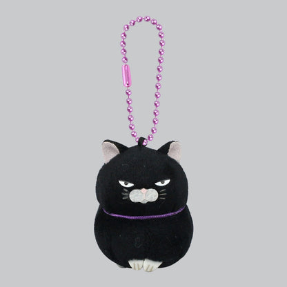 Amuse Cat Keychain Black Puchimaru DX Mini Charm Stuffed Animals Plush Backpack Hanger Accessory Cell Phone Charm Kawaii Handmade Cute Hanging Animal Mascot