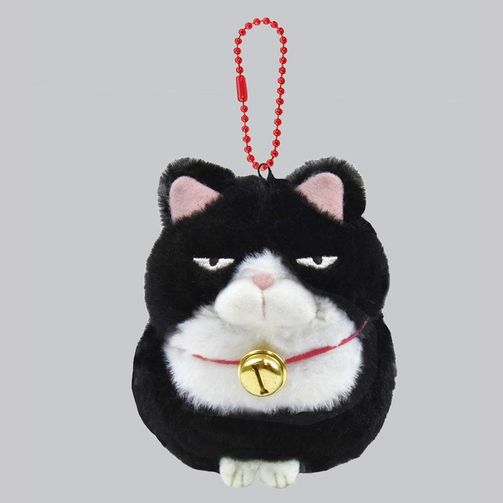 Amuse Cat Keychain Black Anko Sharp Eyed Key Chain Stuffed Plush Bag Charm