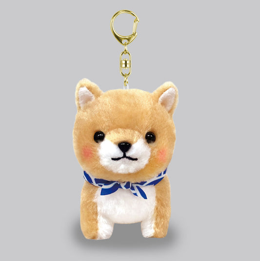 Amuse Dog Keychain Plush Mametaro Adorable Puppy KeyRings Plushie Backpack Hanger Charms Key Chains Hook