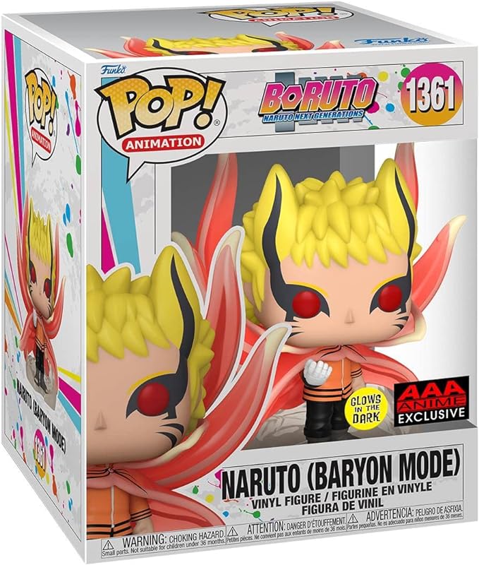 Funko Pop Boruto: Naruto (Baryon Mode) GITD 6" Super Figure (AAA Anime Exclusive)#1361
