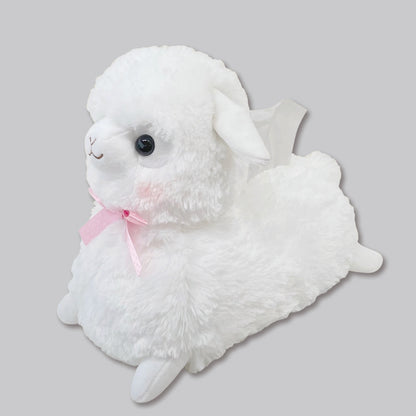 Amuse Alpaca Plushie Tissue Box Case Stuffed Animal Llama Napkin Paper Holder Cover Storage Box Tissue Tray Paper Container for Car Home Use Bathroom Accessories
