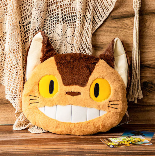 18" Cat Bus Studio Ghibli Fluffy Plush Cushion Throw Pillow