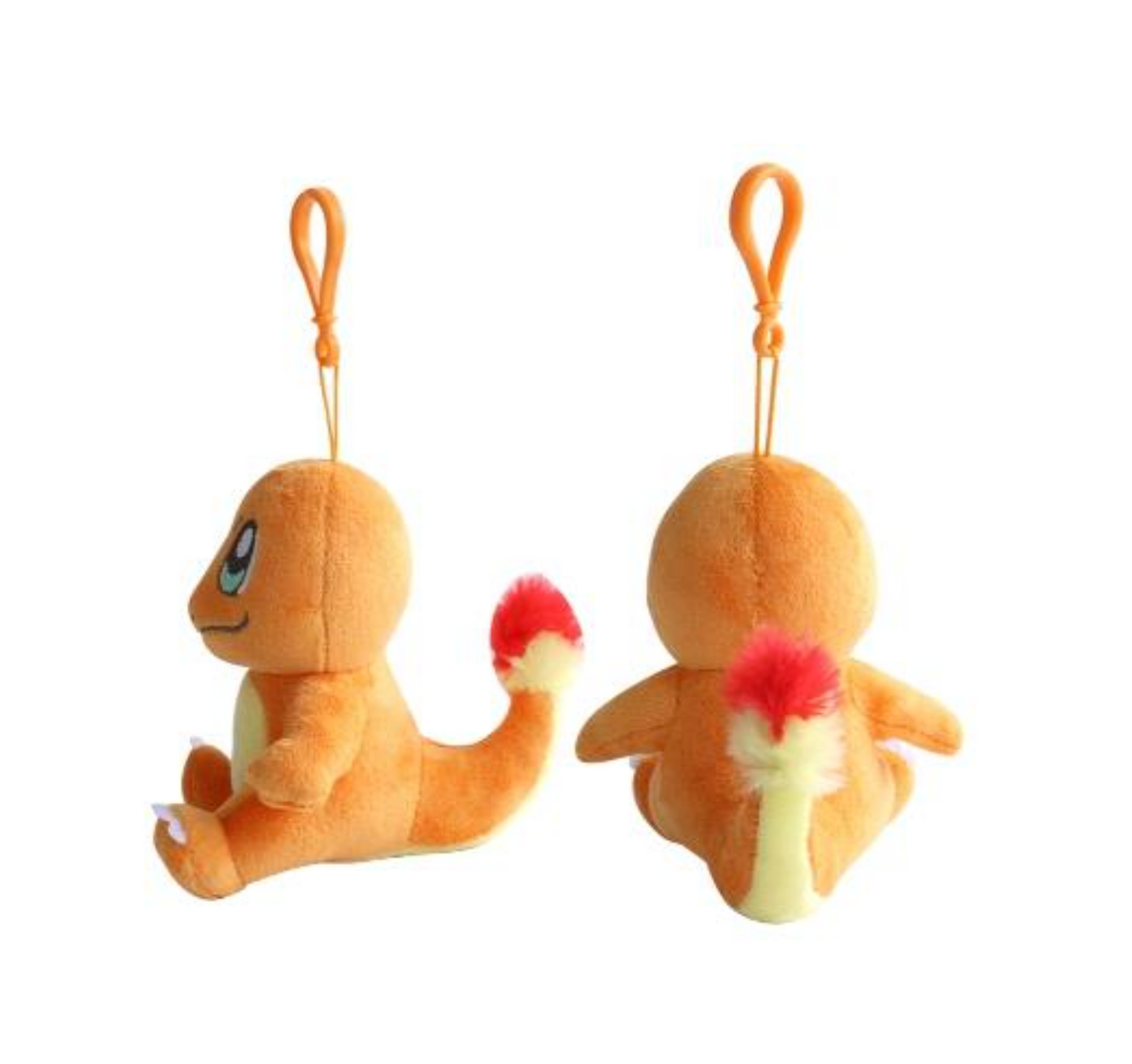 Pokemon Charmander 6" Plushie Key Chain Stuffed Animal Keyring Clip-on Backpack Hanger
