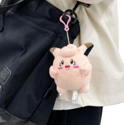 Pokemon Clefairy 6" Plushie Key Chain Stuffed Animal Keyring Clip-on Backpack Hanger