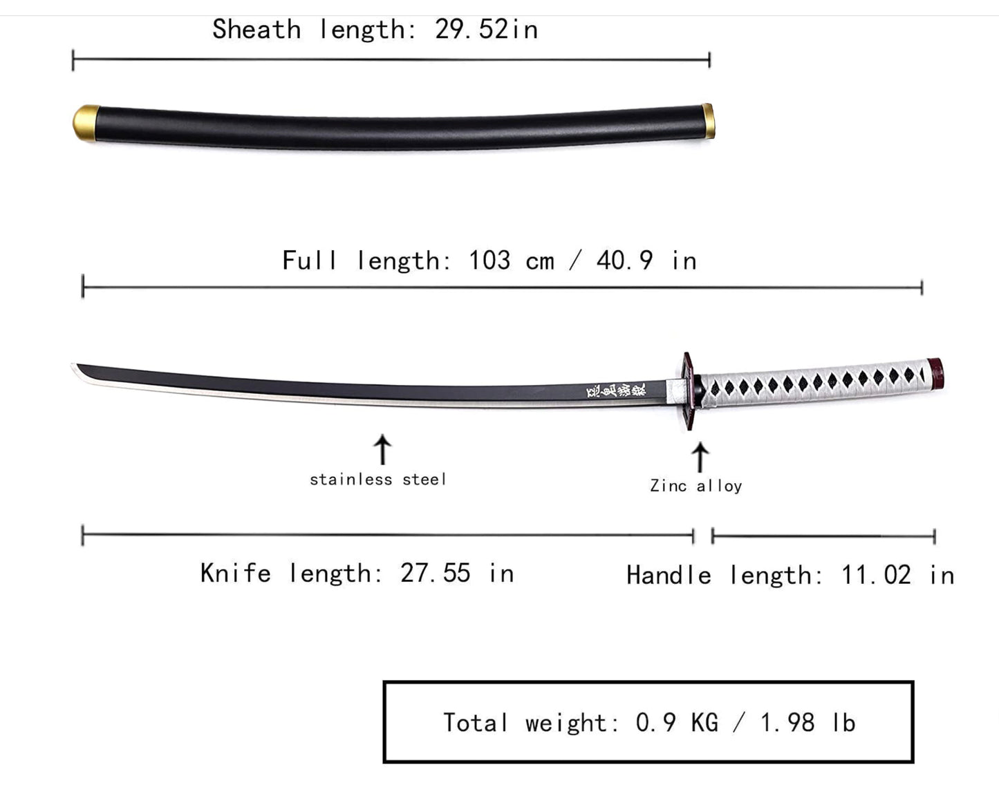 Demon Slayer - Giyu Sword - Metal