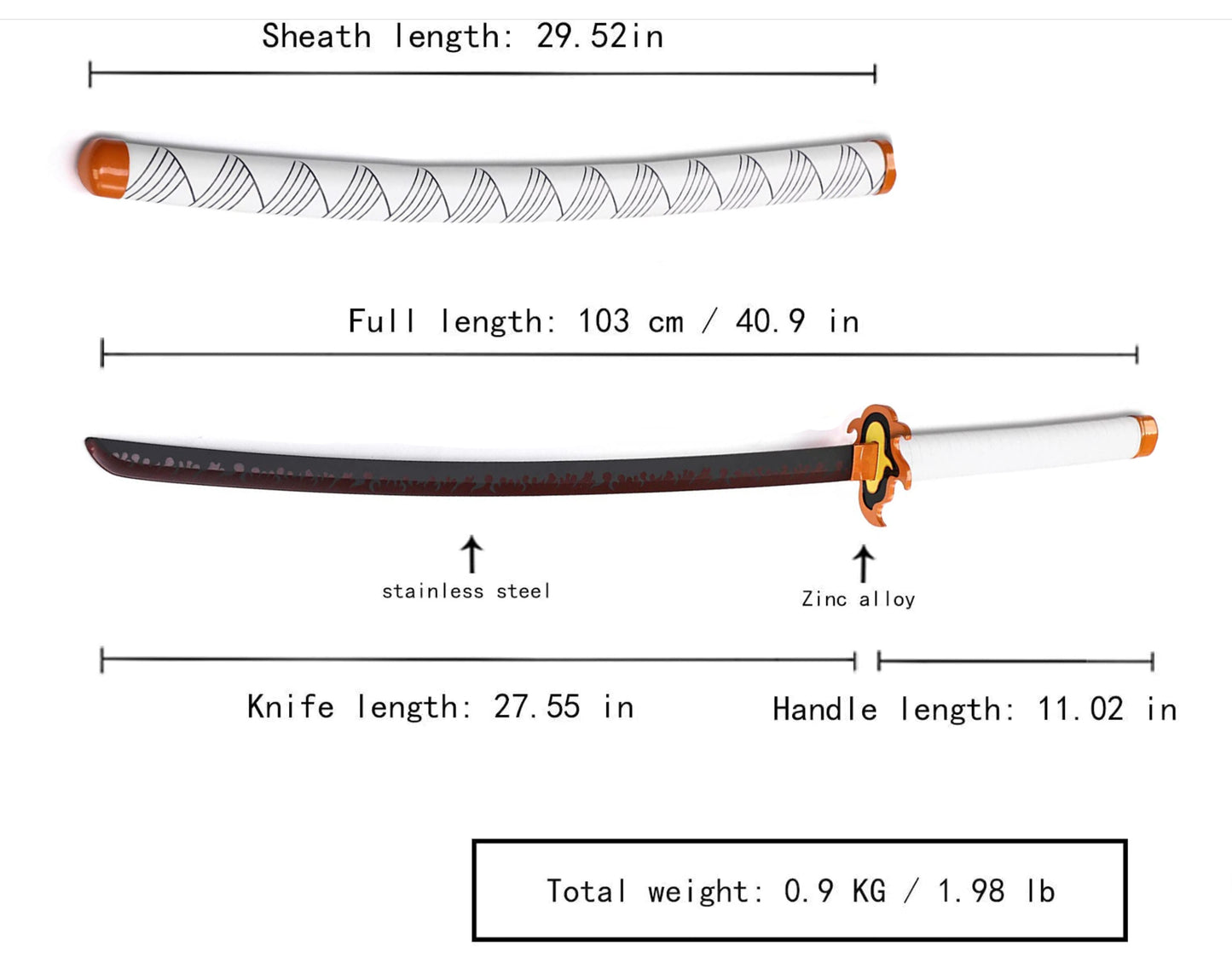 Demon Slayer - Rengoku Sword - Metal
