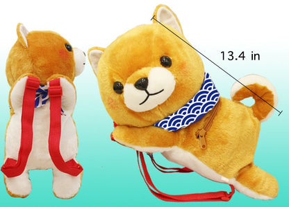 Amuse Mametaro Puppy Backpack Stuffed Animal Doggie Multiple Fashion Shoulder Bags Crossbody Gifts With Adjustable Straps for Women Girl Boy Kid