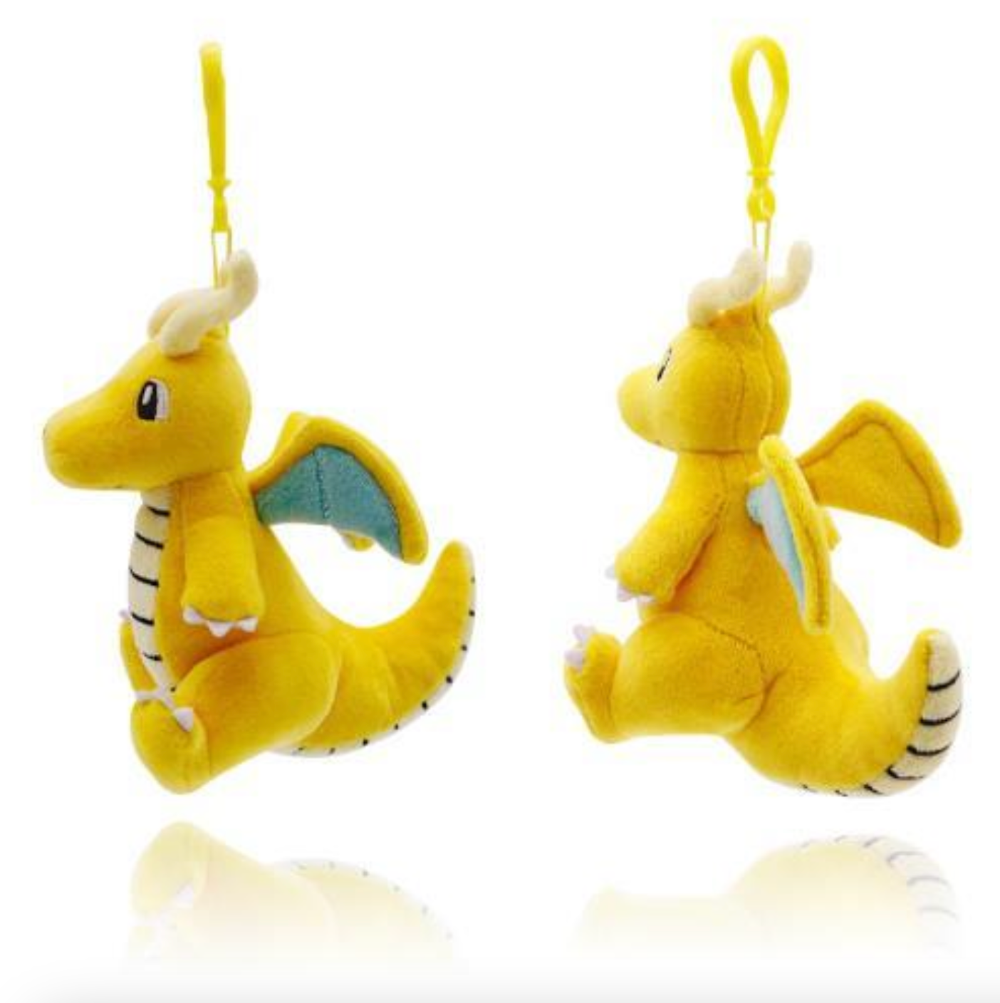 Pokemon Dragonite 6" Plushie Key Chain Stuffed Animal Keyring Clip-on Backpack Hanger