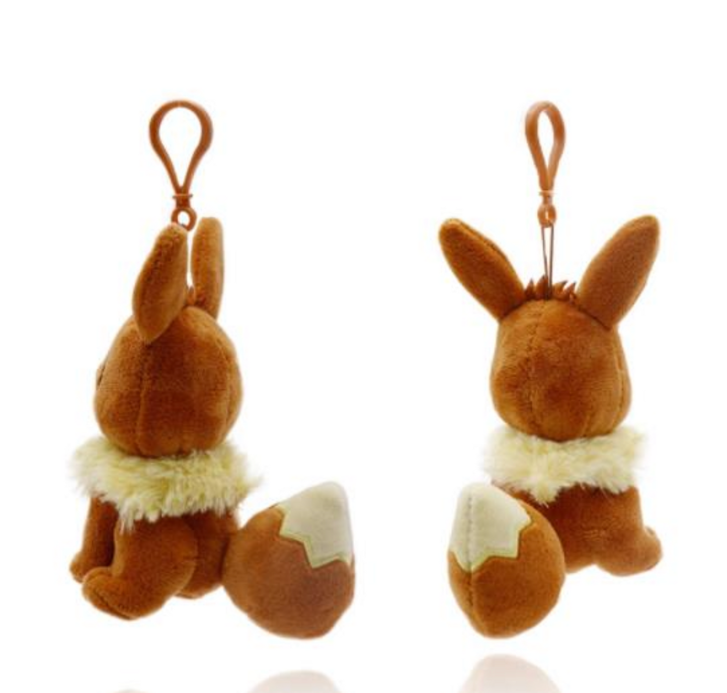 Pokemon Eevee 6" Plushie Key Chain Stuffed Animal Keyring Clip-on Backpack Hanger