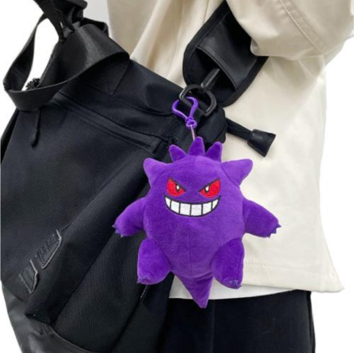 Pokemon Gengar 6" Plushie KeyChain Stuffed Animal Keyring Clip-on Backpack Hanger