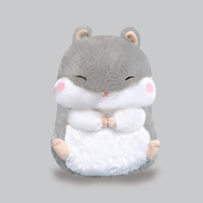 Amuse Hamster Coron Jan-kun Grey 13" Inch Fluffy Plushie Stuffed Animal Toy Birthday Xmas Gift for Kids Boys Girls (15.6inch, Brown)