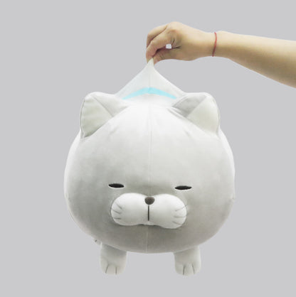 Amuse Cat Pillow 16" Inch Stuffed Animal Headrest Plush Ultra-Soft Kitty Support Hugging Pillow