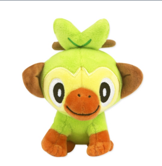 Pokemon Grookey 6" Plushie Key Chain Stuffed Animal Keyring Clip-on Backpack Hanger