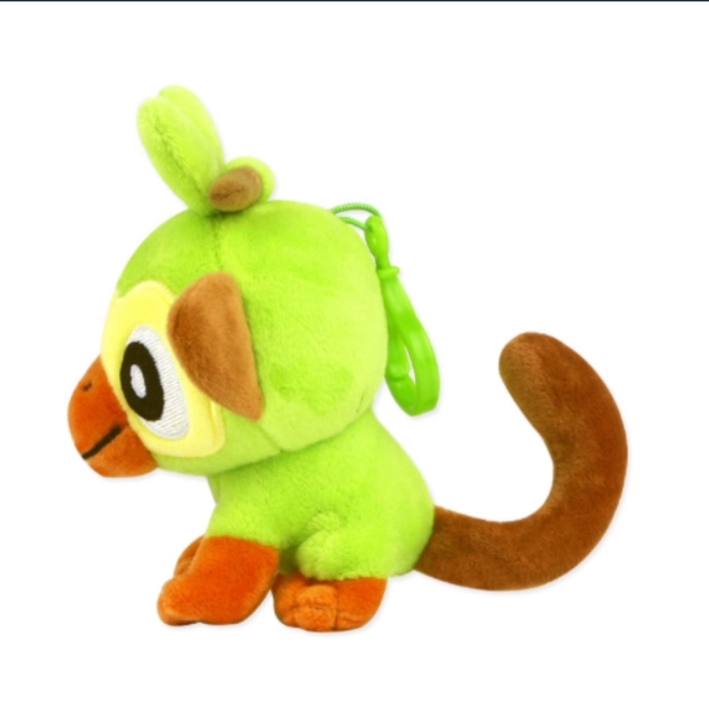 Pokemon Grookey 6" Plushie Key Chain Stuffed Animal Keyring Clip-on Backpack Hanger