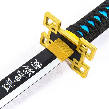 Demon Slayer Tokitou Muichirou Wooden Sword Cosplay Anime Replica Katana