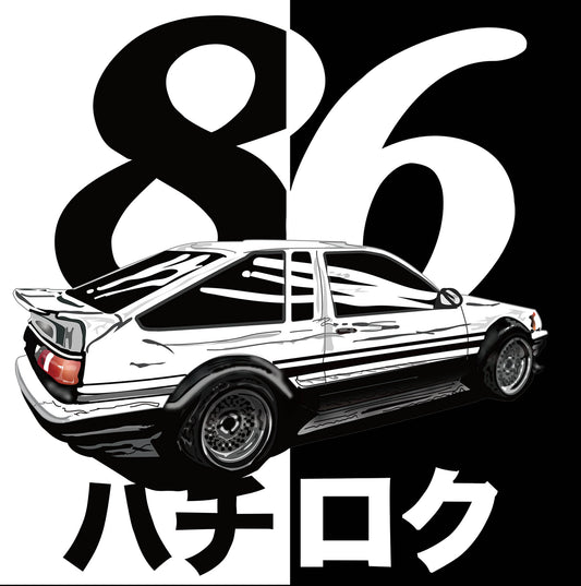 T-Shirt - Initial D AE86 - 100%Cotton Unisex Shirt