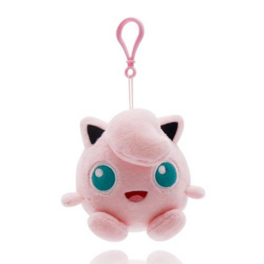 Pokemon Jigglypuff 6" Plushie Key Chain Stuffed Animal Keyring Clip-on Backpack Hanger