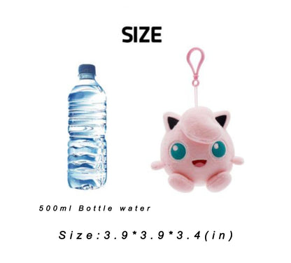 Pokemon Jigglypuff 6" Plushie Key Chain Stuffed Animal Keyring Clip-on Backpack Hanger