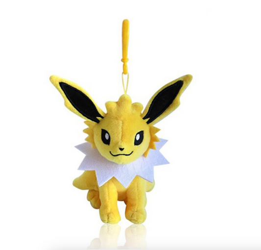 Pokemon Jolteon 6" Plushie Key Chain Stuffed Animal Keyring Clip-on Backpack Hanger