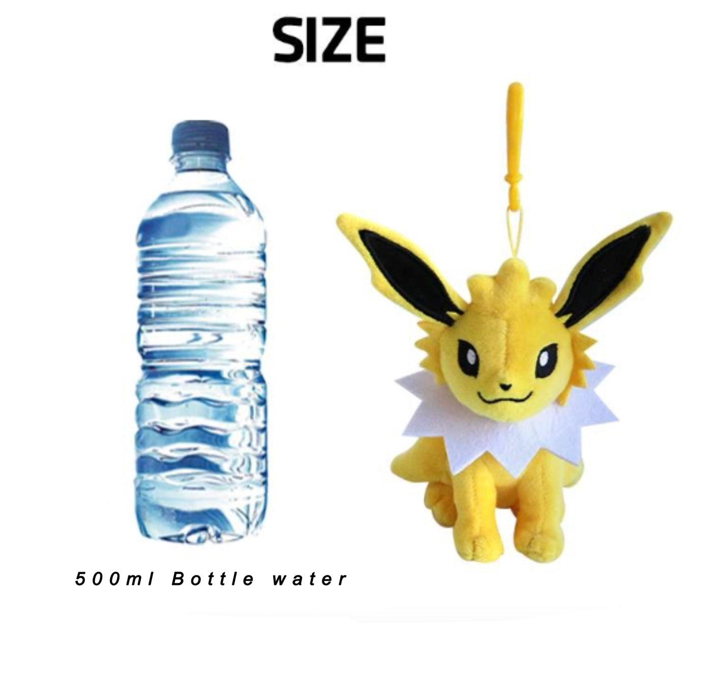 Pokemon Jolteon 6" Plushie Key Chain Stuffed Animal Keyring Clip-on Backpack Hanger