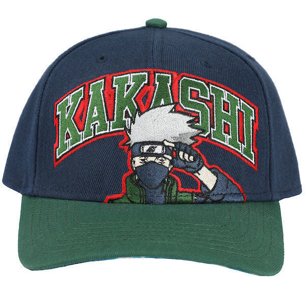 Naruto Kakashi Embroidered Pre-Curved Bill Snapback Baseball Cap Hat