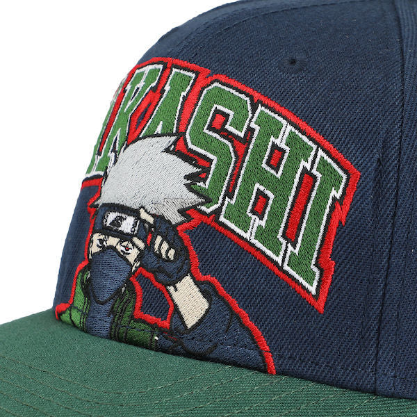 Naruto Kakashi Embroidered Pre-Curved Bill Snapback Baseball Cap Hat