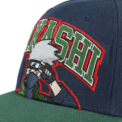 Naruto Kakashi Embroidered Pre-Curved Bill Snapback Baseball Cap Hat