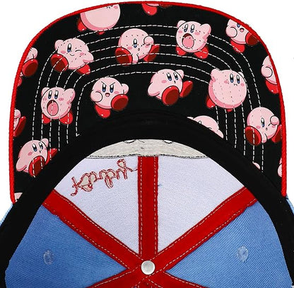 Kirby Peekaboo Blue Traditional Embroidered Logo Adjustable Hat Baseball Cap