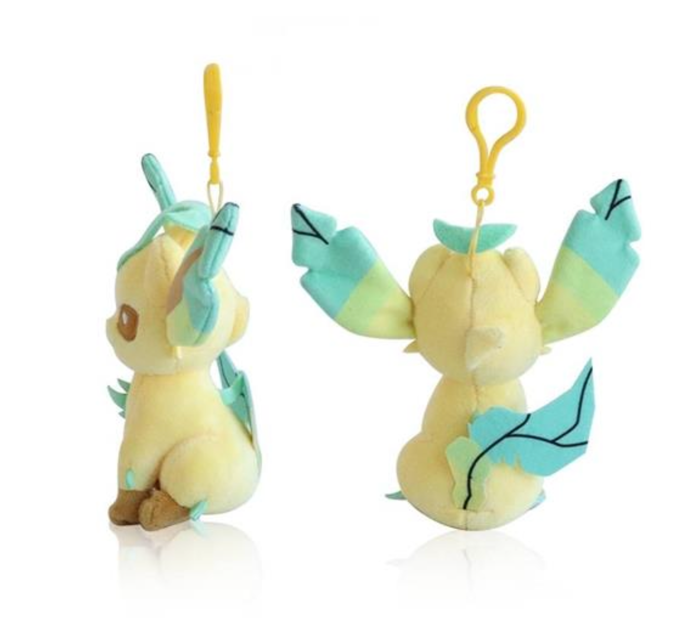 Pokemon Leafeon 6" Plush KeyChain Stuffed Animal Keyring Clip-on Backpack Hanger