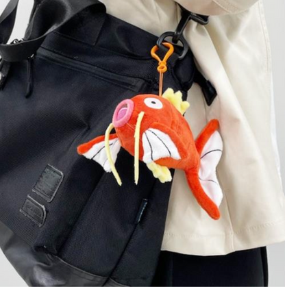 Pokemon Magikarp 6" Plushie Key Chain Stuffed Animal Keyring Clip-on Backpack Hanger